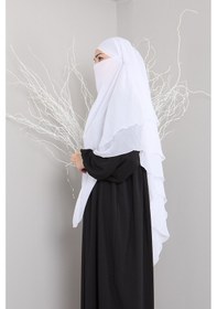 Resim Sufle Hijap Hazır Türban Şal 3katlı Khimar 