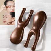 Resim 1 Adet Maliya Sandal Ağacı Masaj Aleti - Taşınabilir Tam Vücut, Yüz ve Göz Rahatlatıcı, Ergonomik Tasarım ile Kesin Kas Gerilimi için Doğal Ahşap Bitişli, Kendine Bakım İçin İdeal Hediye, Benzersiz Kurbağa Şekli, Kaliteli İşçilik 