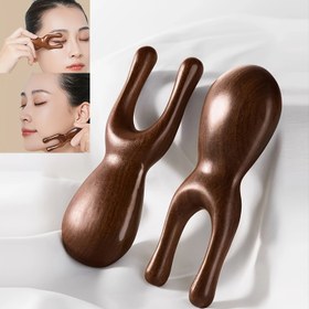 Resim 1 Adet Maliya Sandal Ağacı Masaj Aleti - Taşınabilir Tam Vücut, Yüz ve Göz Rahatlatıcı, Ergonomik Tasarım ile Kesin Kas Gerilimi için Doğal Ahşap Bitişli, Kendine Bakım İçin İdeal Hediye, Benzersiz Kurbağa Şekli, Kaliteli İşçilik 