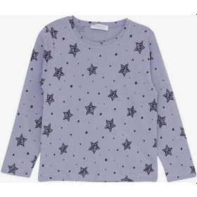 Resim Macawı Breeze Kız Çocuk Pijama Takımı Yıldız Desenli 1.5-5 Yaş, Lila-lila Lila 