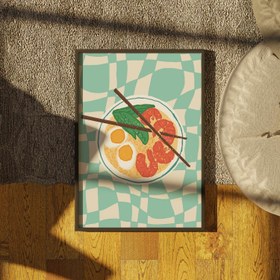 Resim Karidesli Ramen - Yemek - 30x40 cm 