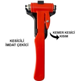 Resim Acil Durum Cam Kırma Çekici-imdat Çekici Kesicili Model 