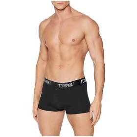 Resim Techsport Boxer Short 3 Pack Erkek Boxer 3'lü Özel Metal Kutusunda Siyah 