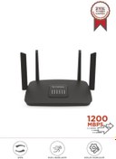 Resim Torima AC06 Siyah Çift Bant Kablosuz WiFi Router 1200Mbps – 2.4GHz & 5GHz 4 Antenli 