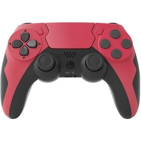 Resim Şarap Kırmızısı-kablosuz Denetleyici Bluetooth Gamepad Çift Titreşim 6 Eksen Joypad Touchpad Ile Ps4 Ps3 Pc Için Mikrofon Kulaklık Bağlantı Noktası 