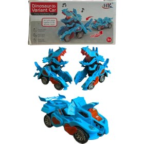 Resim Trex Dinazor Figür Araba Sesli Işıklı Pilli Müzikli Transformers Robot Dinozor 20CM 