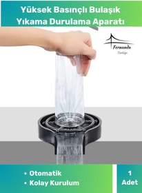 Resim Fernanda Premium Kaliteli Hızlı Yüksek Basınçlı Otomatik Kupa Bardak Mutfak Bulaşık Yıkama Durulama Aparatı 