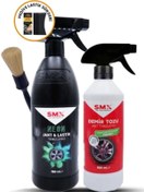 Resim SMX Neon Jant & Lastik Temizleyici + Demir Tozu & Jant Temizleyici + Detay Temizlik Fırçası + Lastik Sü 