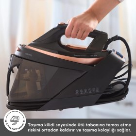 Resim Karaca Vantuz Steammaster Buhar Kazanlı Ütü Black Rose 