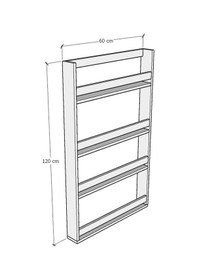 Resim Çocuk Odası Raf / Kitaplık Çr-01 Antrasit 
