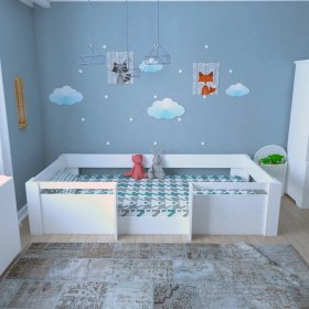 Resim Ninnimo Montessori Mdf Karyola M4 90x190 Uyumlu MM4-1 