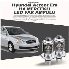 Resim Hyundai Accent Era Mercek Led Xenon Uzun - Kısa Çift Renk Şimşek Etkili 