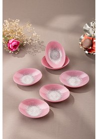 Resim Emsan Pastel 6 Parça Cam Gondol 12 Cm Pembe Pembe 