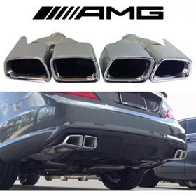 Resim İtibar Mercedes Amg Egzoz Ucu C180-s63-w204-w221-c Class-s Class Uyumlu 