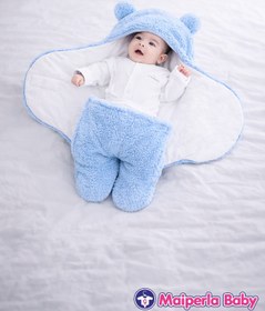 Resim Mai Perla 0 - 12 Ay Kulaklı Welsoft Dış Kundak Bebek Battaniye 