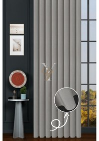 Resim İpek Kadife Fon Perde V-01 Kirli Beyaz Çok Renkli 