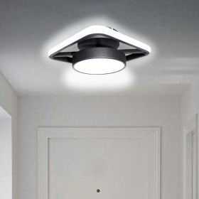 Resim Alen Tekli Siyah Enerji Tasarruflu Modern LED Avize Çocuk Odası Koridor Giyinme Odası Giriş 