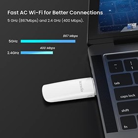 Resim TENDA U12 1200mbps Dual Band USB 3.0 Kablosuz Adaptör 
