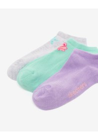 Resim Skechers 2'li Paket Funny Feet Bilekli Çorap Büyük Kız Çocuk Mavi-lila-gri Sk2520123-3474 