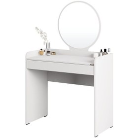 Resim Curve Makyaj Masası - Diamond Beyaz 90x142x47 Cm Beyaz 