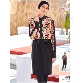 Resim Adasea 4572 Siyah Yeni Sezon Tam Kapalı Tasarım Tesettür Mayo 001 