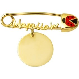 Resim Yazı Yazılabilen Maşallahlı Altın Çengelli İğne VACIS14K20586 