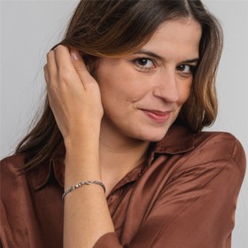 Resim Basit Çift Karabina Klips, Gümüş 