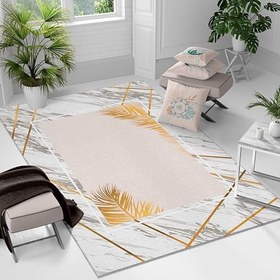 Resim Monnhein Yıkanabilir Halı ve Yolluk - Kaymaz Tabanlı Salon Halısı, Mutfak Halısı, Modern Dijital Baskı Tasarım (0206) 