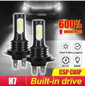 Resim Dashanshop H7 Far Ampulü 600 Parlaklık Led Csp 3570 Chip 6000k Mini Boyut Plug And Play 