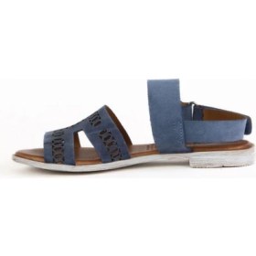 Resim Bueno Shoes Mavi Koyu Alf Süet Kadın Düz Sandalet 01WE2304 01WE2304 
