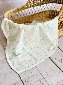 Resim Bambu Çok Amaçlı Müslin Bezi Örtü Battaniye 80X80 Çok Renkli 