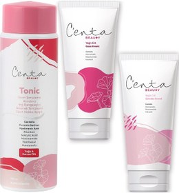 Resim C'enta Beauty Yağlı Ciltler İçin Gece Bakım Kremi 50 ML + Gündüz Kremi 50 ML + Tonik 200 ML 