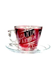 Resim Decocia Vela Kişiye Özel Cam Fincan 195 CC 