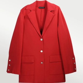 Resim Kırmızı Triko Kadın Blazer Ceket - KIRMIZI / 36 