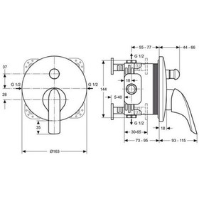 Resim Ideal Standard Ceraplan Banyo Bataryası - A4712aa- Krom 