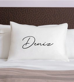 Resim Bk Gift Kişiye Özel İsimli Pamuklu Yastık Kılıfı-4 50x70cm , Sevgiliye , Ev si, Tasarım Ev Tekstili 