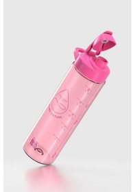 Resim Renga Lidya Yazı Desenli 630 Ml Tritan Matara 912033 Fuşya Fuşya 