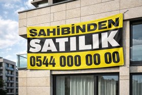 Resim Satılık Kiralık Branda Afiş | Sahibinden Kuşgözü Dikişli Vinil Pankart (Tüm Boyutlar) - 35x50 Cm / Sahibinden Kiralık / Kuş Gözü - 6 Adet 