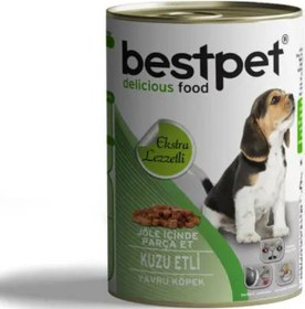 Resim Bestpet Jöle İçinde Parça Kuzu Etli Konserve Yavru Köpek Maması 415 G 