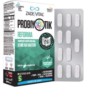 Resim Zade Vital Probiyotik Reforma Takviye Edici Gıda 30 Bitkisel Kapsül 