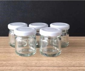 Resim 29 Cc Şeffaf Cam Konserve Kavanozu Beyaz Kapaklı, 110 Adet, Cam Kavanoz, Konserve Kavanozu, Reçel Kavanozu, Bal Kavanozu, Saklama Kavanozu 