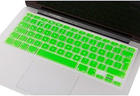 Resim McStorey MacBook Klavye Koruyucu UK ISO Ters L Enter – Air 13 A1369/A1466 & Pro A1278/A1425/A1502/A1286/A1398 Uyumlu – Avrupa İngilizce İnce Silikon Yeşil 
