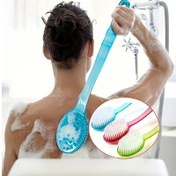 Resim Yumuşak Naylon Kıllı 1 adet Ergonomik Uzun Saplı Banyo Fırçası - Çok Fonksiyonlu Duş Masajı ve Vücut Peeling Aracı, Mavi, Yeşil, Kırmızı Renklerde Mevcut - Aile, Sevgililer Günü, Paskalya veya Okula Dönüş Sezonu için Mükemmel Hediye 