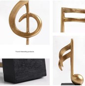 Resim 1 Adet Ev Dekor Aksesuarları Heykelcik Dekoratif Sanat Heykelciği Altın Müzik El Sanatları Oturma Odası Şarap Dolabı Masa Süsleri 17x6.5cm 