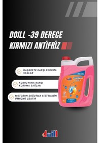 Resim Doill -39 / -40 Derece Hazır Karışım 3 Litre Organik Kırmızı Antifriz - G12 