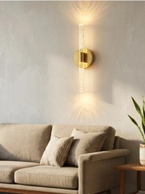 Resim Bhbackhome Bubbleflux Large Şık Tasarım Modern Ledli Aplik 51 Cm Gold Elektrikli Kumandalı Altın 
