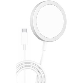 Resim Go-Des GD-UC588 Magsafe Şarj Aygıtı Kablosuz Magnetik Hızlı Şarj Cihazı 15W Wireless Apple Uyumlu iPhone ZORE-221100 Beyaz 