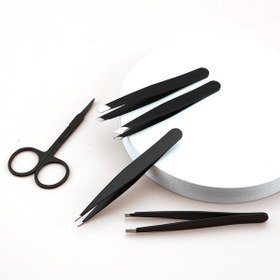 Resim valkyrie 5 Adet Profesyonel Paslanmaz Çelik Deri Çantalı Cımbız Seti 