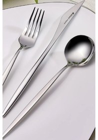 Resim Karaca Porto Platin 12 Kişilik 60 Parça Çatal Kaşık Bıçak Takımı 