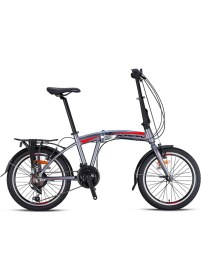 Resim Kron FD2000 - 20 Jant Katlanır Bisiklet V-Fren Gri-Kırmızı 